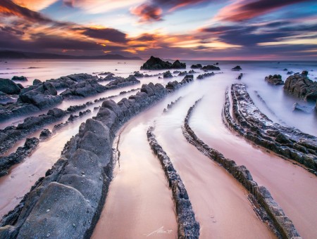 Spain beach and rocks
