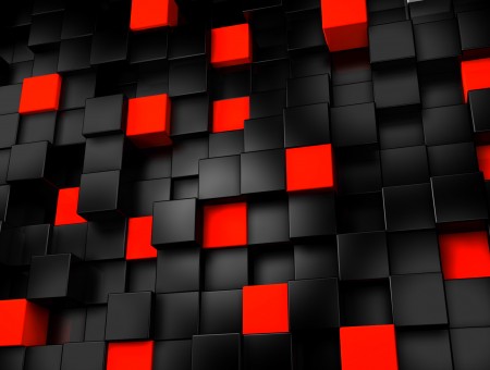 red and black cubes