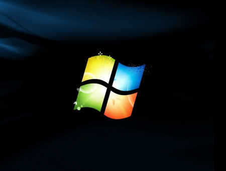windows logo on black background