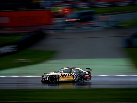Audi A4 on race track