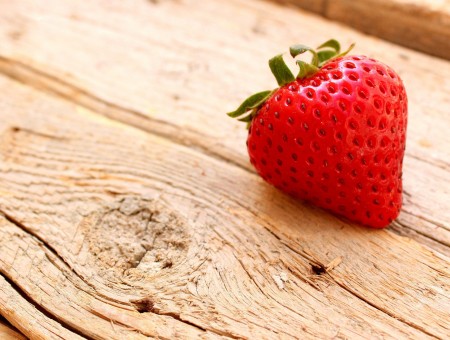 strawberry on wood
