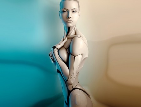 Techno robot girl