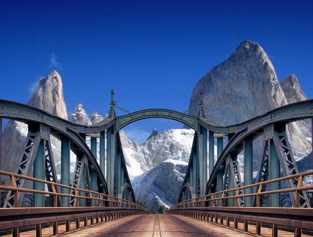 Bridge to mountains
