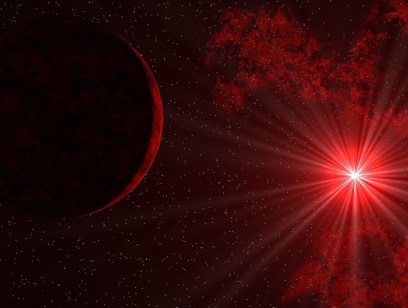 Red planet and star