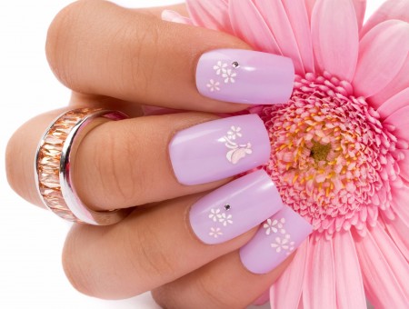 Nails and flower