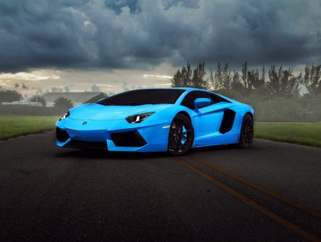 Lamborghini sport blue