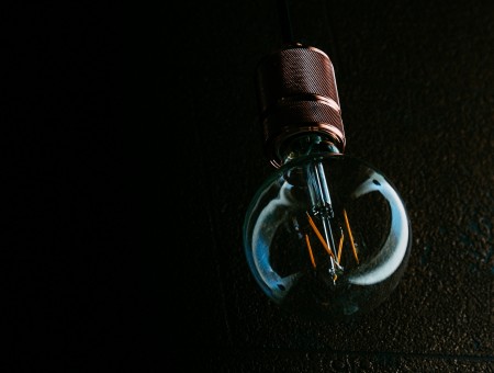 Lamp and black background