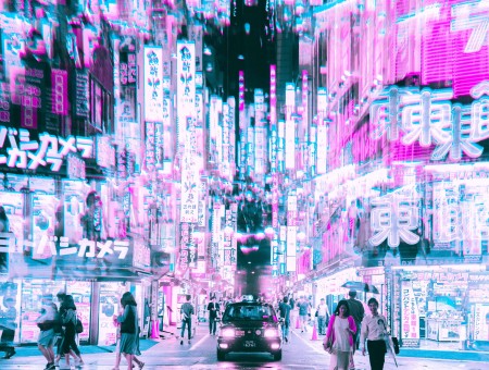 Japanese purple city