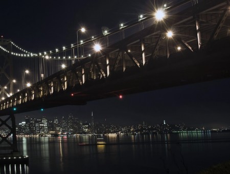 City bridge in night