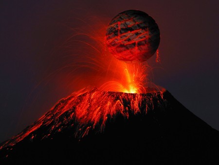Volcano lave