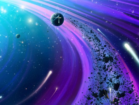 Purple galaxy abstraction