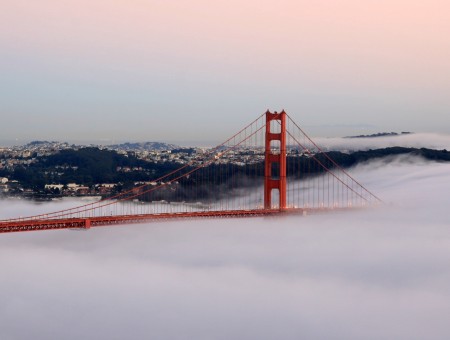 San-Francisco bridge in fog
