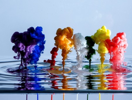 Paint through water
