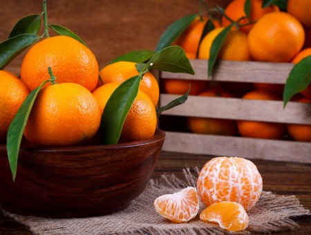 Mandarins on the table