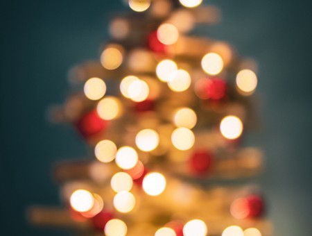 Christmas tree out of focus